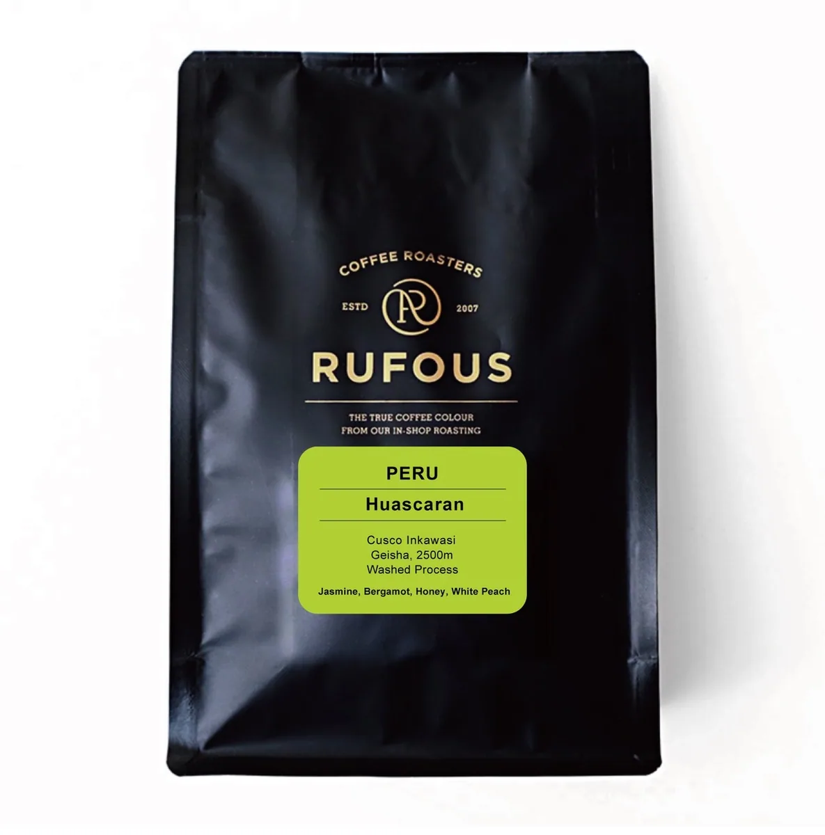 秘魯 華斯可蘭 藝妓<br> huascaran <br> 水洗加日曬乾燥14天 <br>peru geisha<br> washed process<br>淺烘焙 100克裝 coffee by rufous coffee roasters 2
