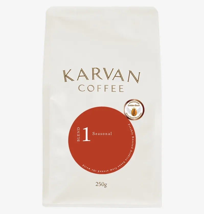 karvan seasonal blend 1 | new - guatemala + honduras + vietnam coffee by leaf bean machine