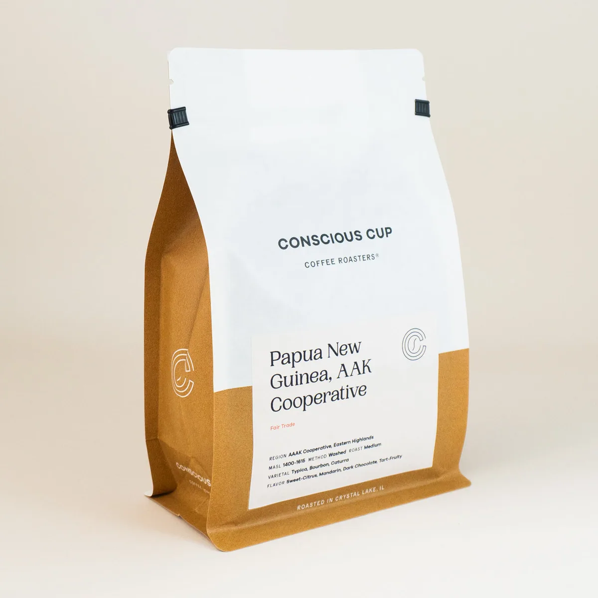 papua new guinea, aak cooperative coffee by conscious cup coffee roasters - crystal lake