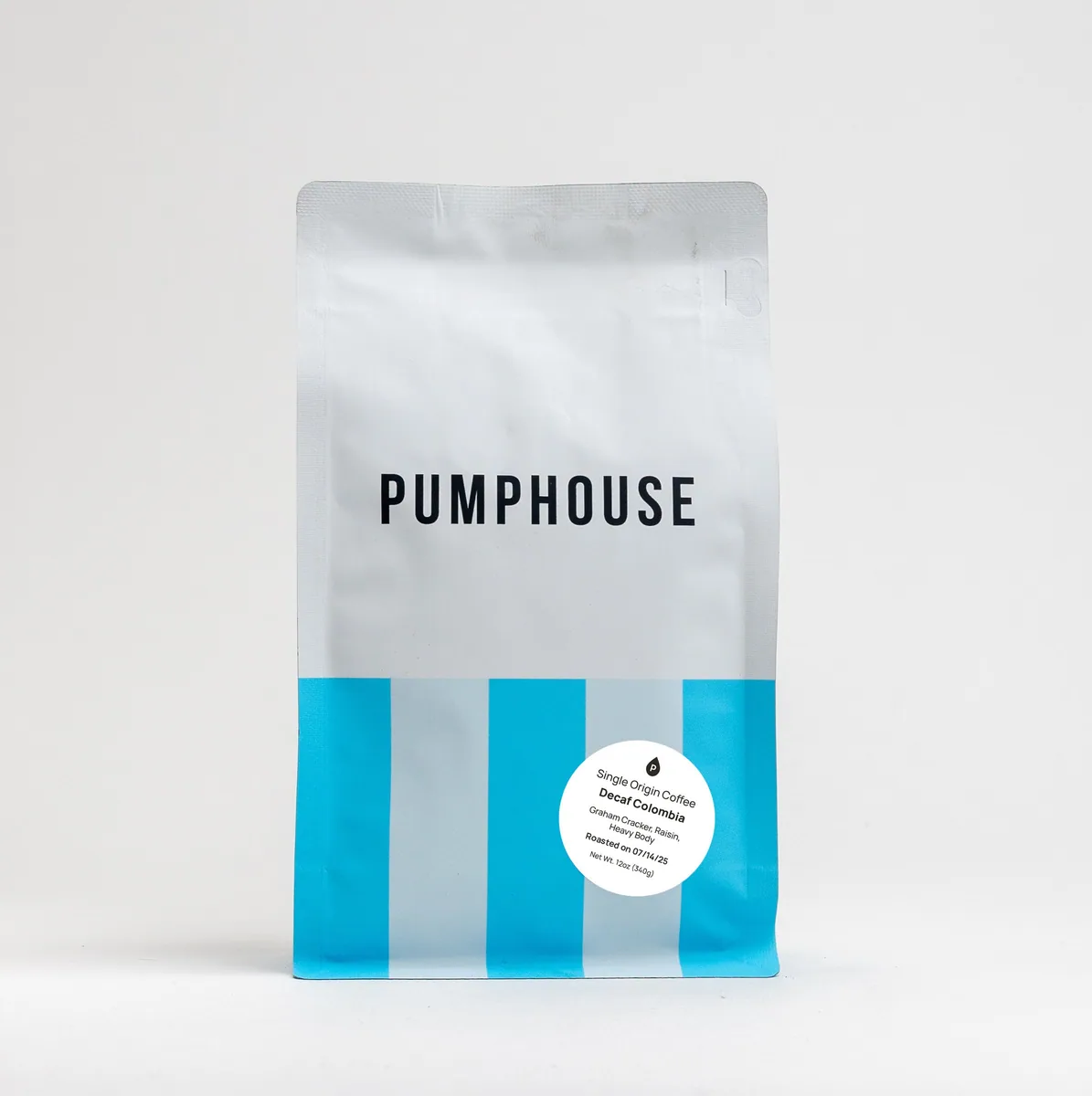 decaf colombia - sugar cane process coffee by the pumphouse pouratorium