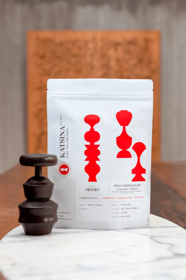 café orgánico caracolillo - tueste medio 1lb (454 gr.) - mexico coffee by cafe katsina | el desastre bookstore