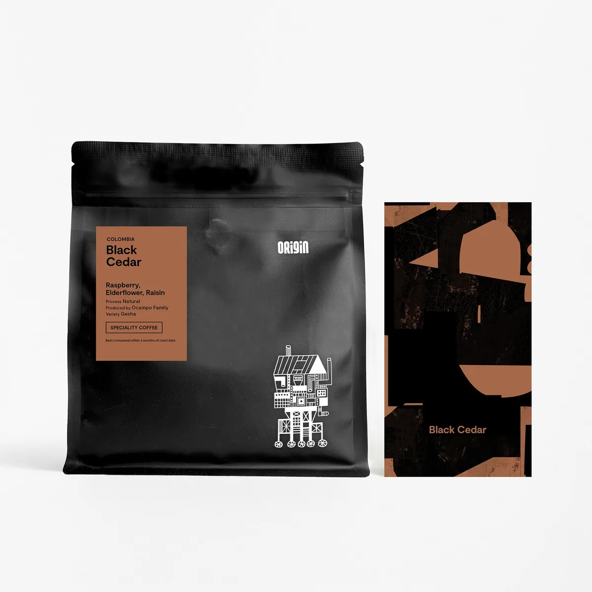 black cedar coffee by origin coffee (charlotte road)