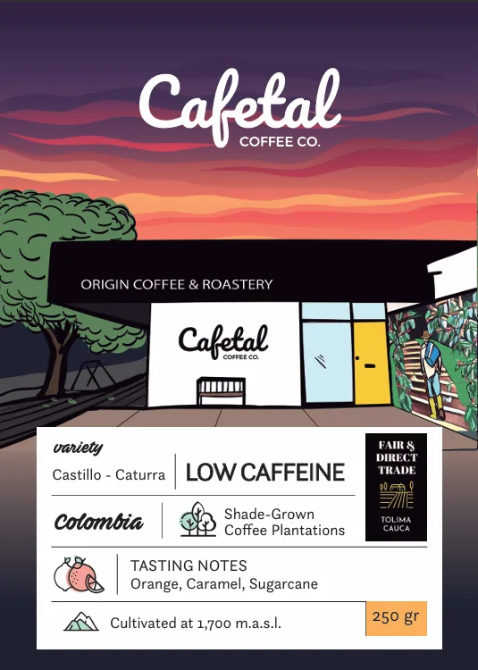 low caffeine specialty coffee beans - colombia coffee by cafetal coffee co.