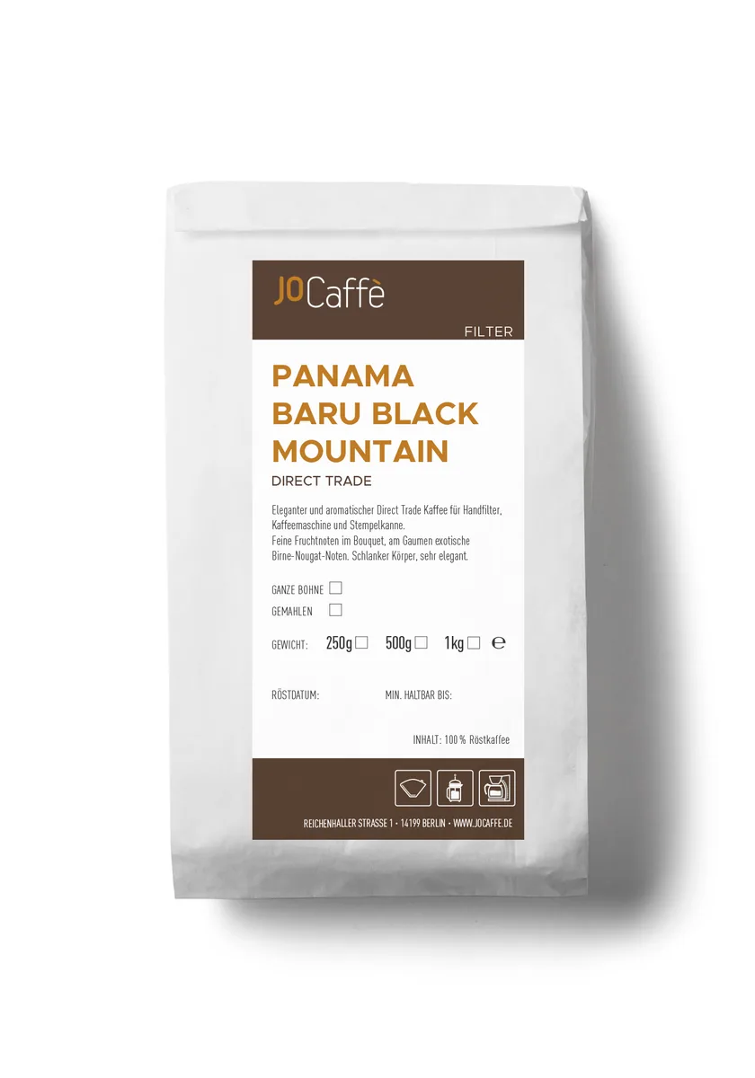 panama baru black mountain direct trade coffee by jocaffè rösterei & maschinen
