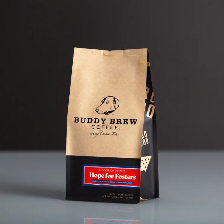 a door of hope roast coffee by buddy brew coffee