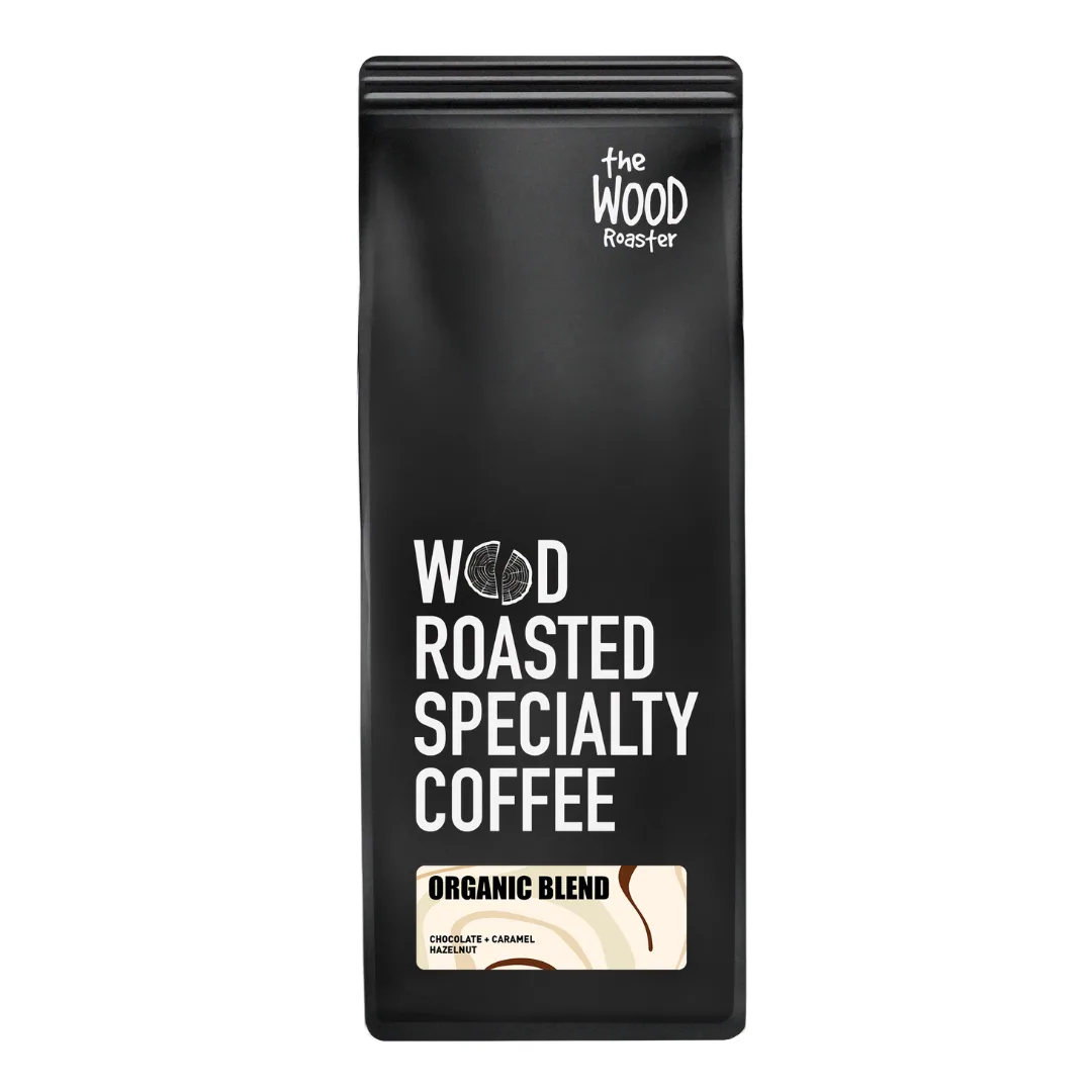 organic blend coffee by the wood roaster