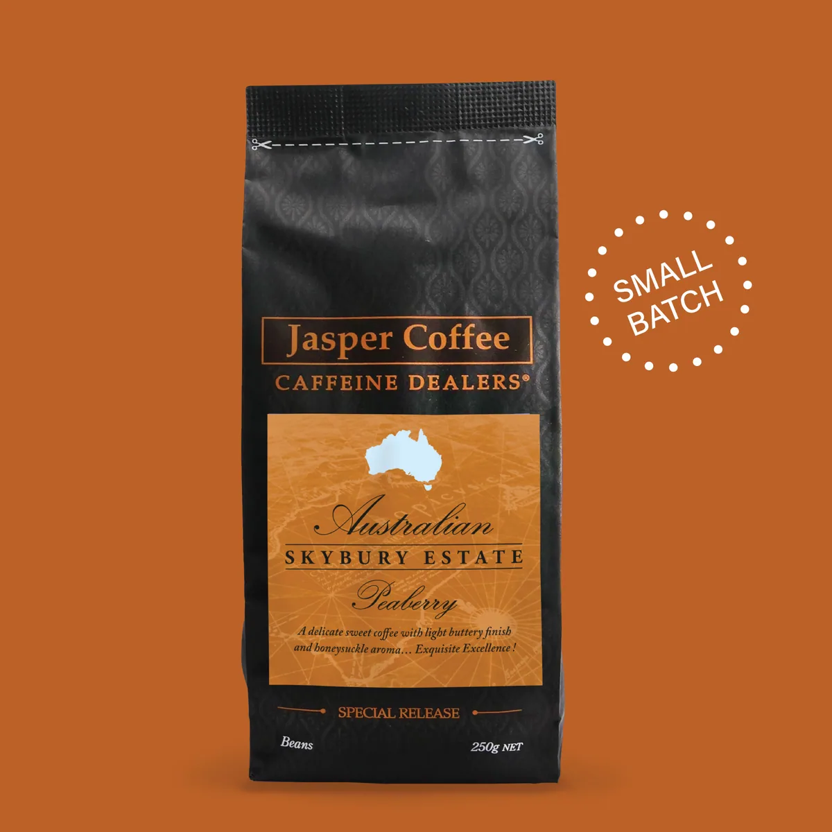 australian skybury estate - peaberry coffee by jasper coffee