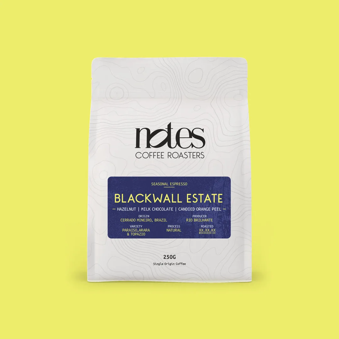blackwall estate espresso | brazil coffee by notes coffee roasters