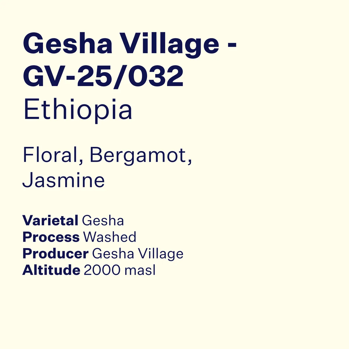 ethiopia gesha village lot gv-25/032 coffee by high note roasters