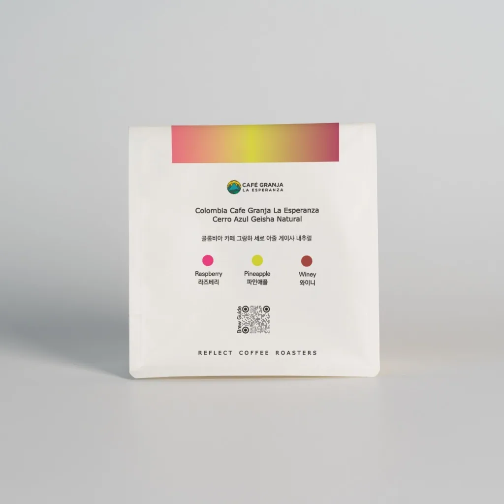 리플렉트커피 원두 콜롬비아 세로아줄 게이샤 내추럴 60g coffee by reflect coffee roasters