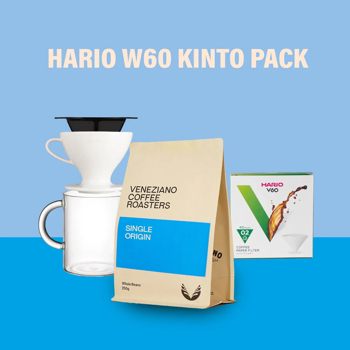 hario w60 kinto pack coffee by veneziano coffee roasters west end