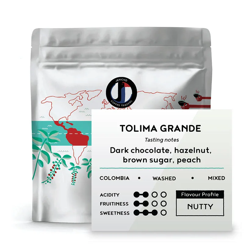 tolima grande - colombia coffee by jericho coffee traders roastery