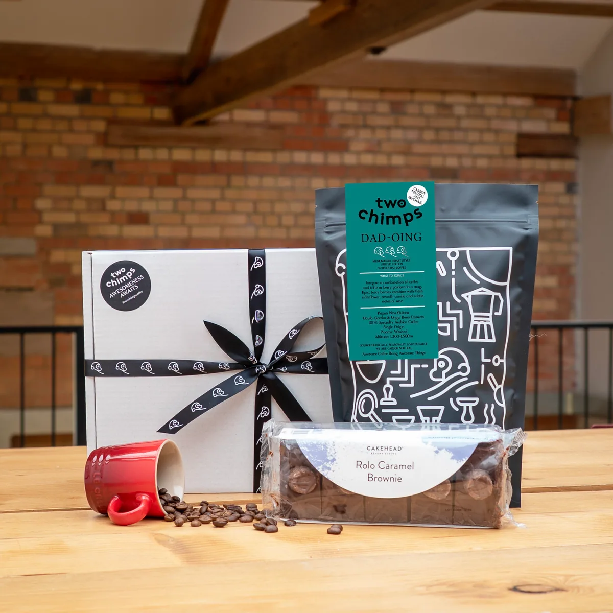 fathers day coffee and cake gift box coffee by two chimps coffee