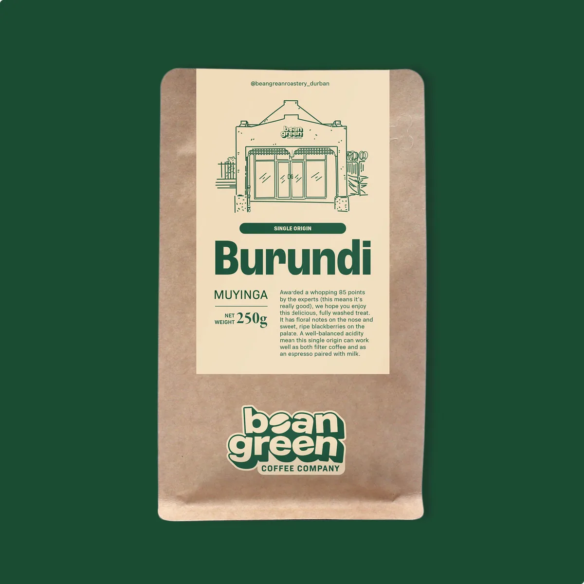 burundi coffee by the bean green coffee roastery.