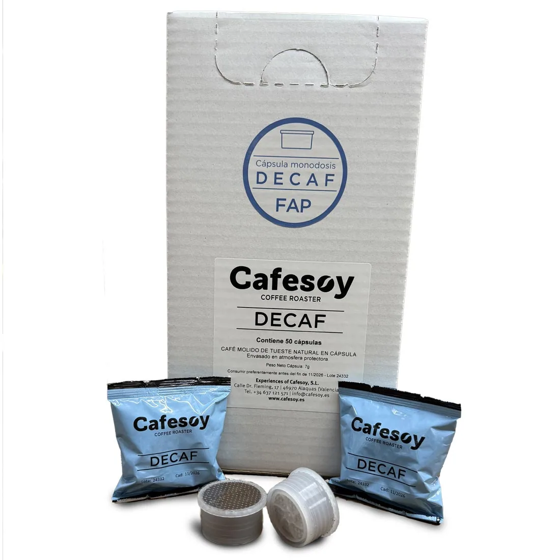 capsulas cafesoy descafeinado point 50 unidades - uganda + vietnam + india coffee by cafés cafesoy | café especialidad | tienda café online