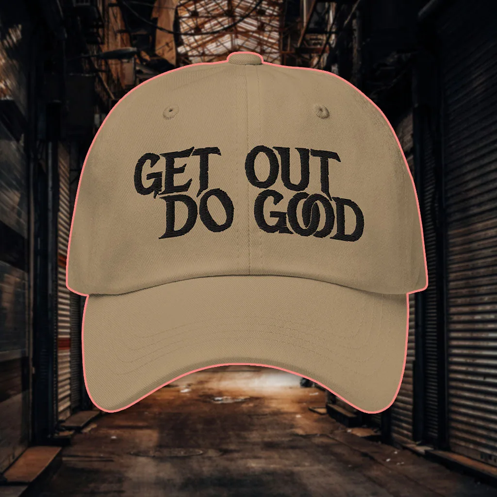 get out do good dad hat coffee by convict coffee company