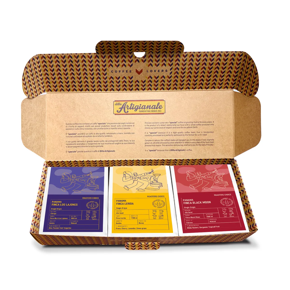italian roasting champion box panama premium selection - panama coffee by ditta artigianale specialty coffee roasters