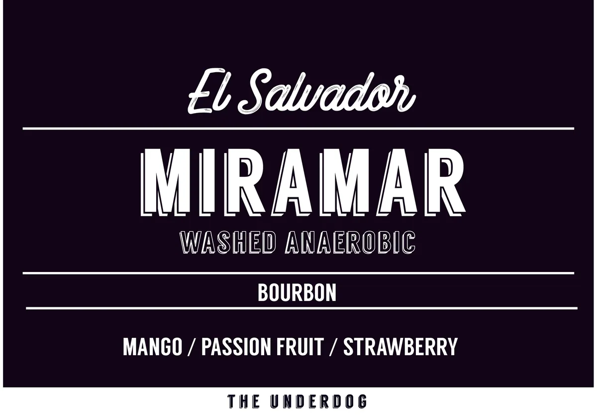 el salvador, miramar, 200 g - el salvador coffee by the underdog