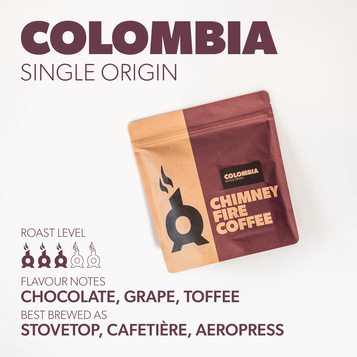 colombia finca las cruces coffee by chimney fire coffee
