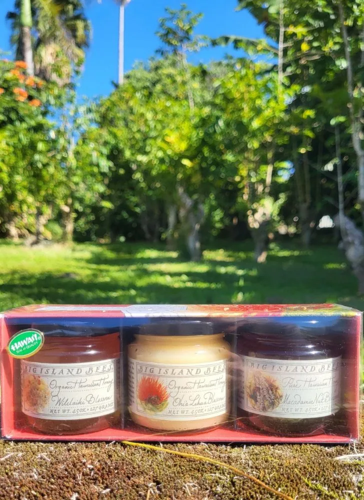 organic hawaiian honey - combo 3 pack - 4.5 oz jars coffee by greenwell farms