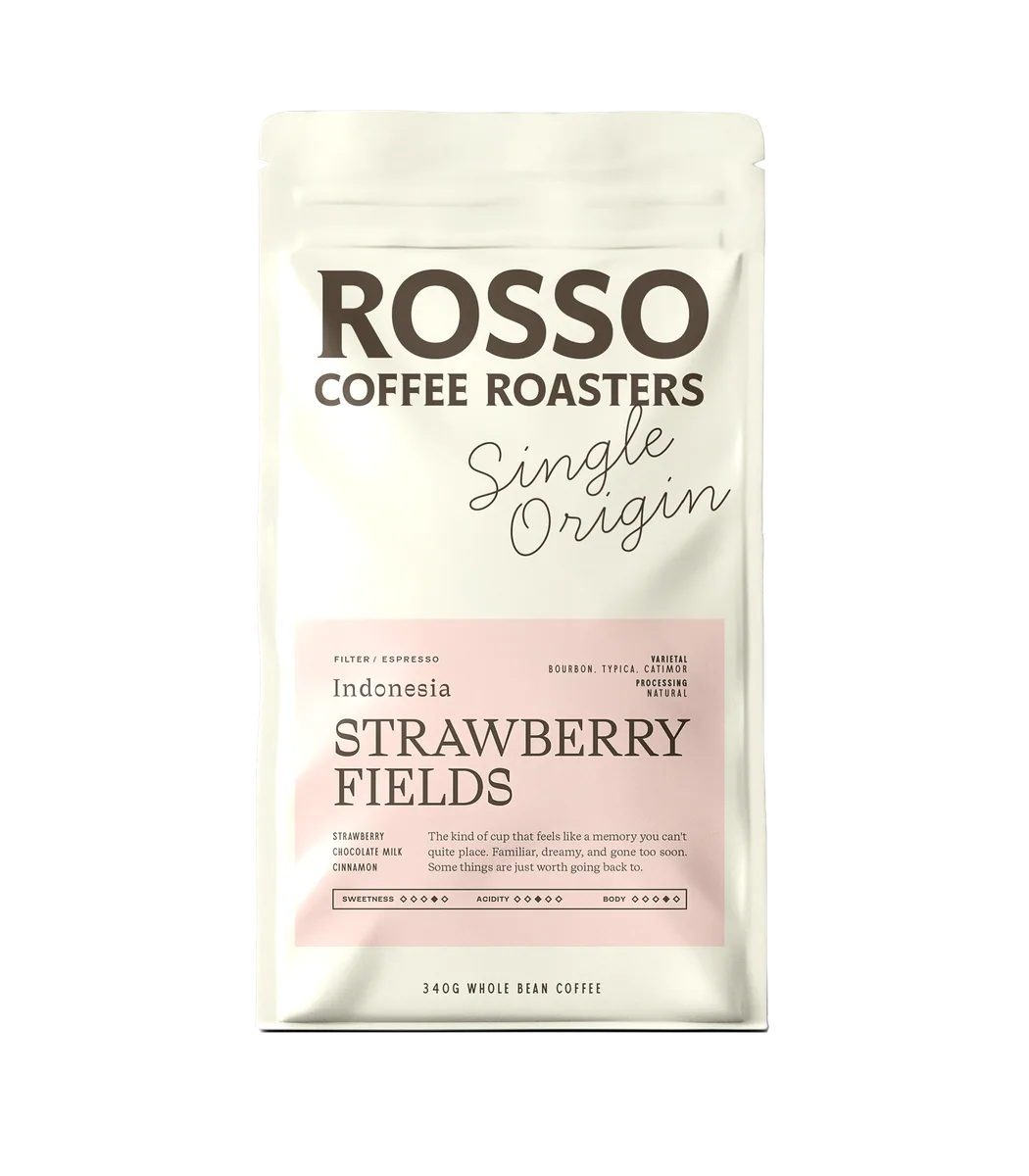 strawberry fields / indonesia coffee by rosso coffee roasters