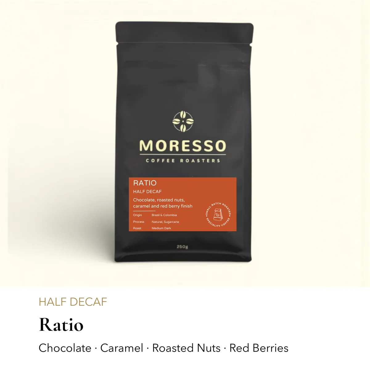 ratio - half decaf coffee by moresso coffee roasters
