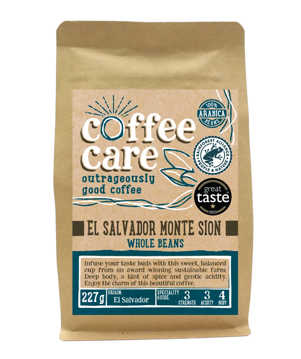 el salvador monte sion beans coffee by coffee care (n.c.) ltd
