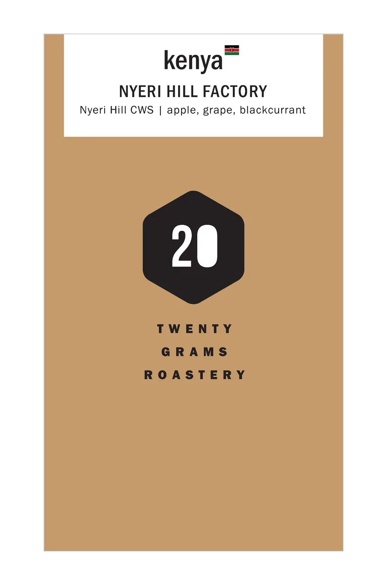 nyeri hill factory aa - sl28 washed - filter coffee by 20grams coffee roastery