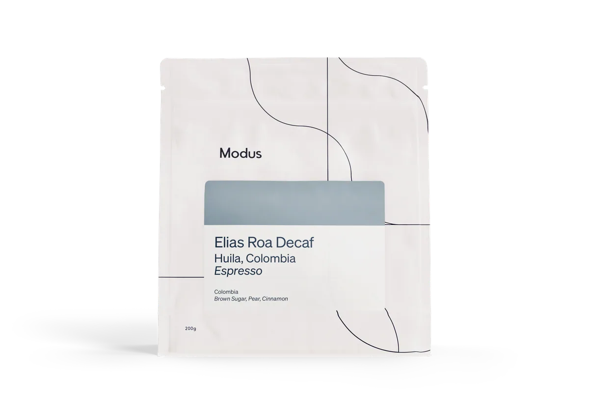 elias roa decaf coffee by modus coffee