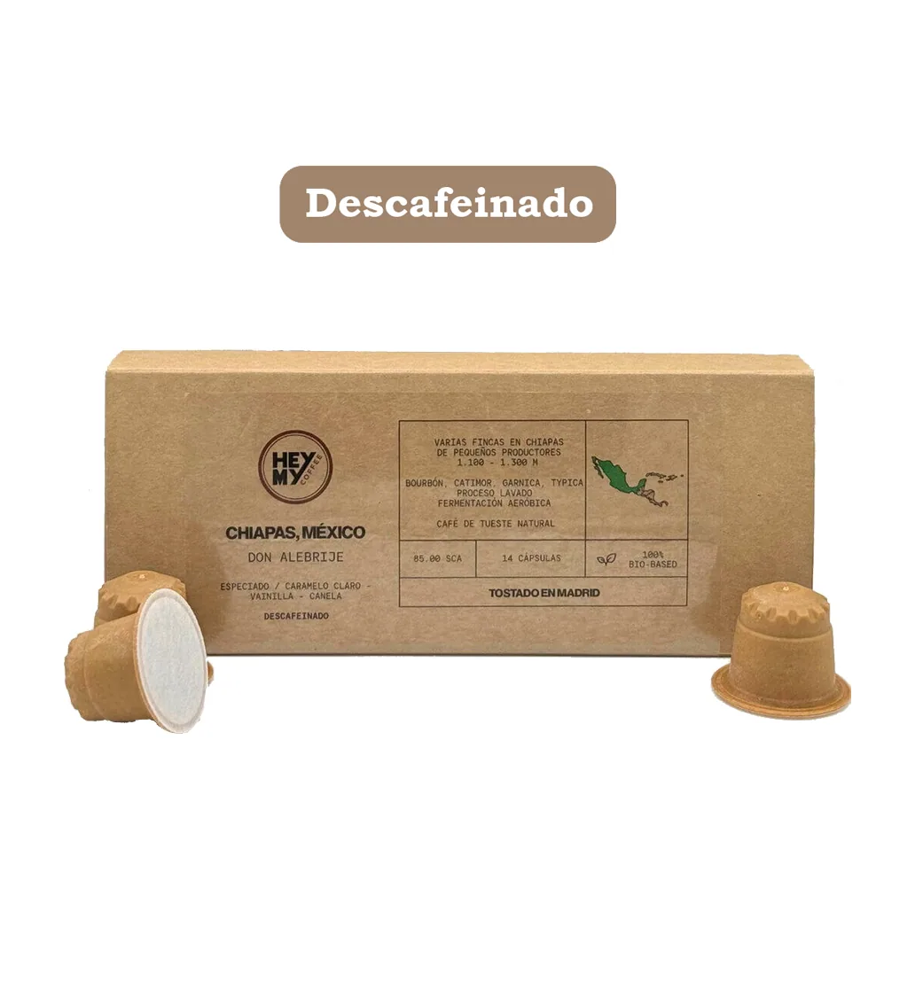 don alebrije | mexico (14 cápsulas) descafeinado coffee by hey my coffee - goya