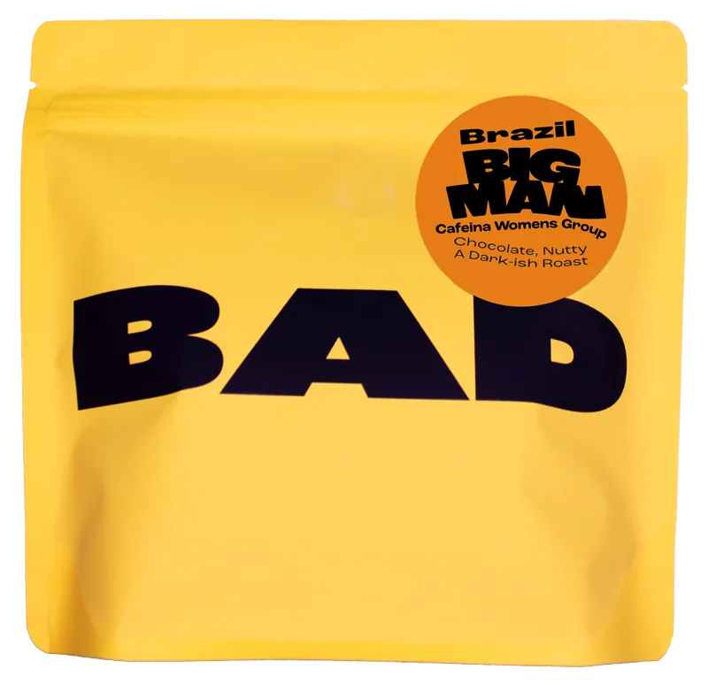 big man • brazil • darkish roast coffee by bad coffee