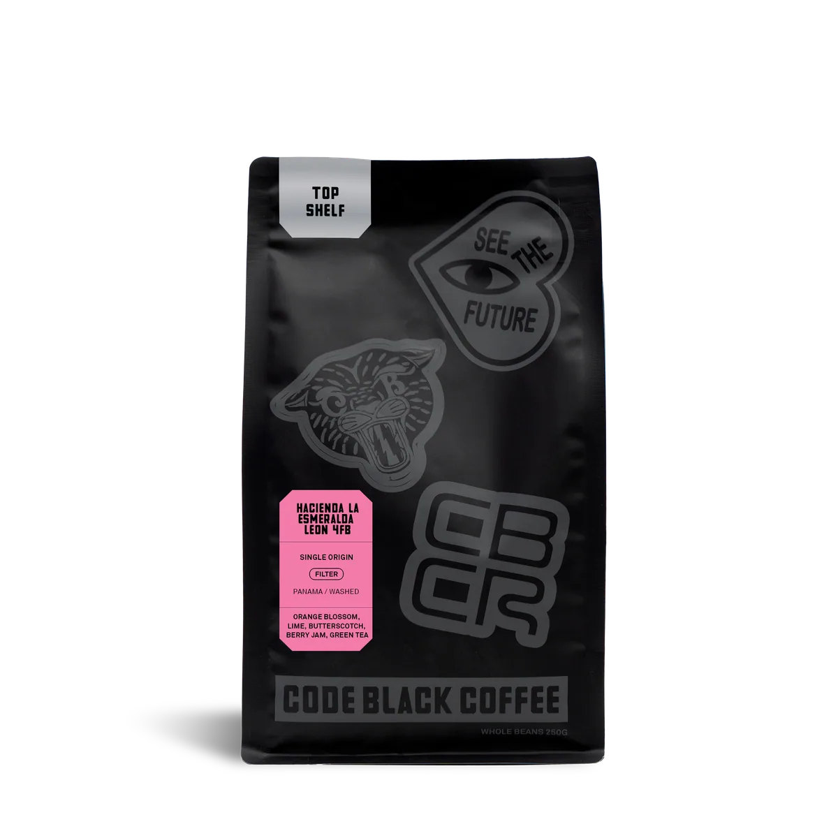 panama hacienda la esmeralda leon 4fb washed gesha filter- single origin - panama coffee by code black