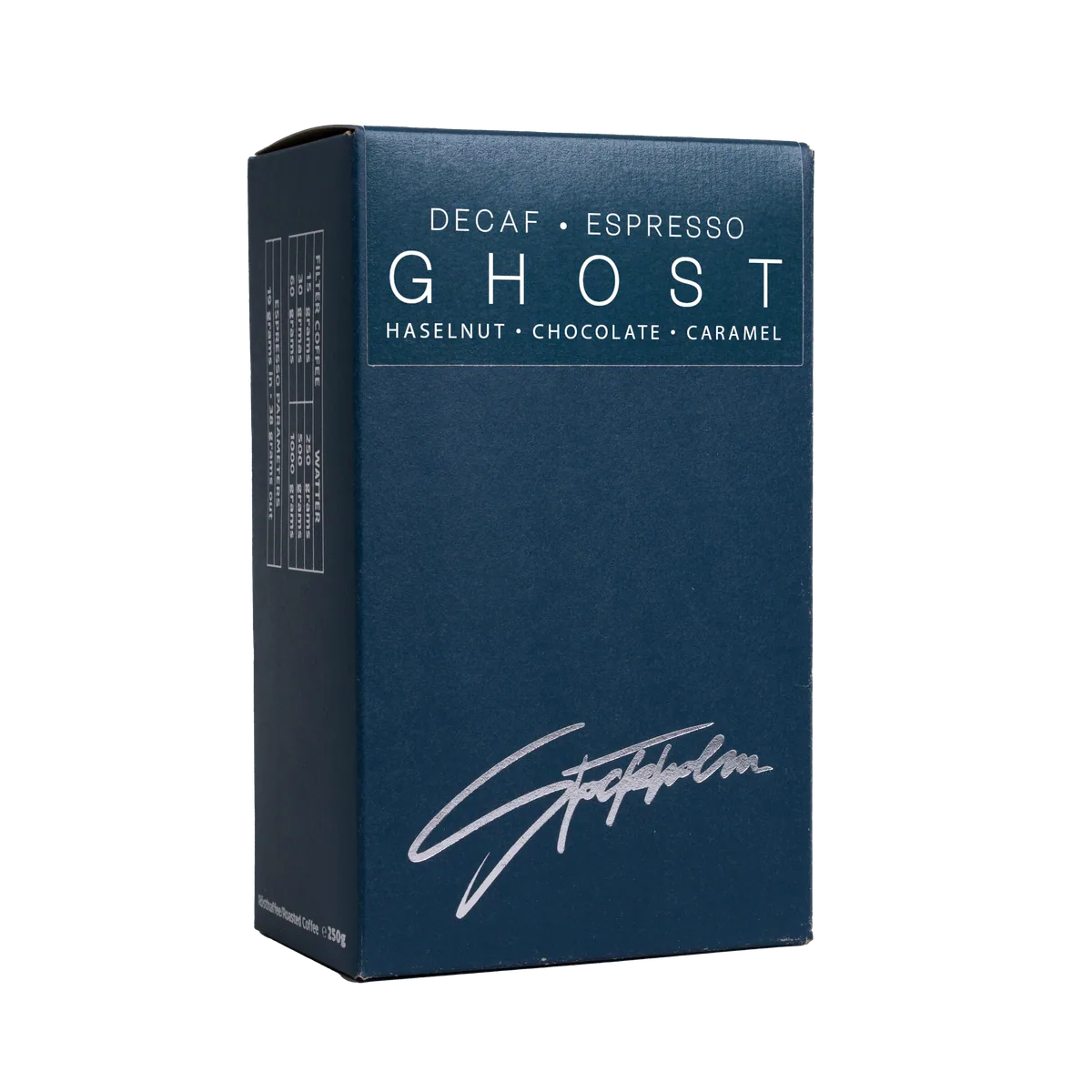 ghost – decaf – espresso coffee by stockholm coffee roasters
