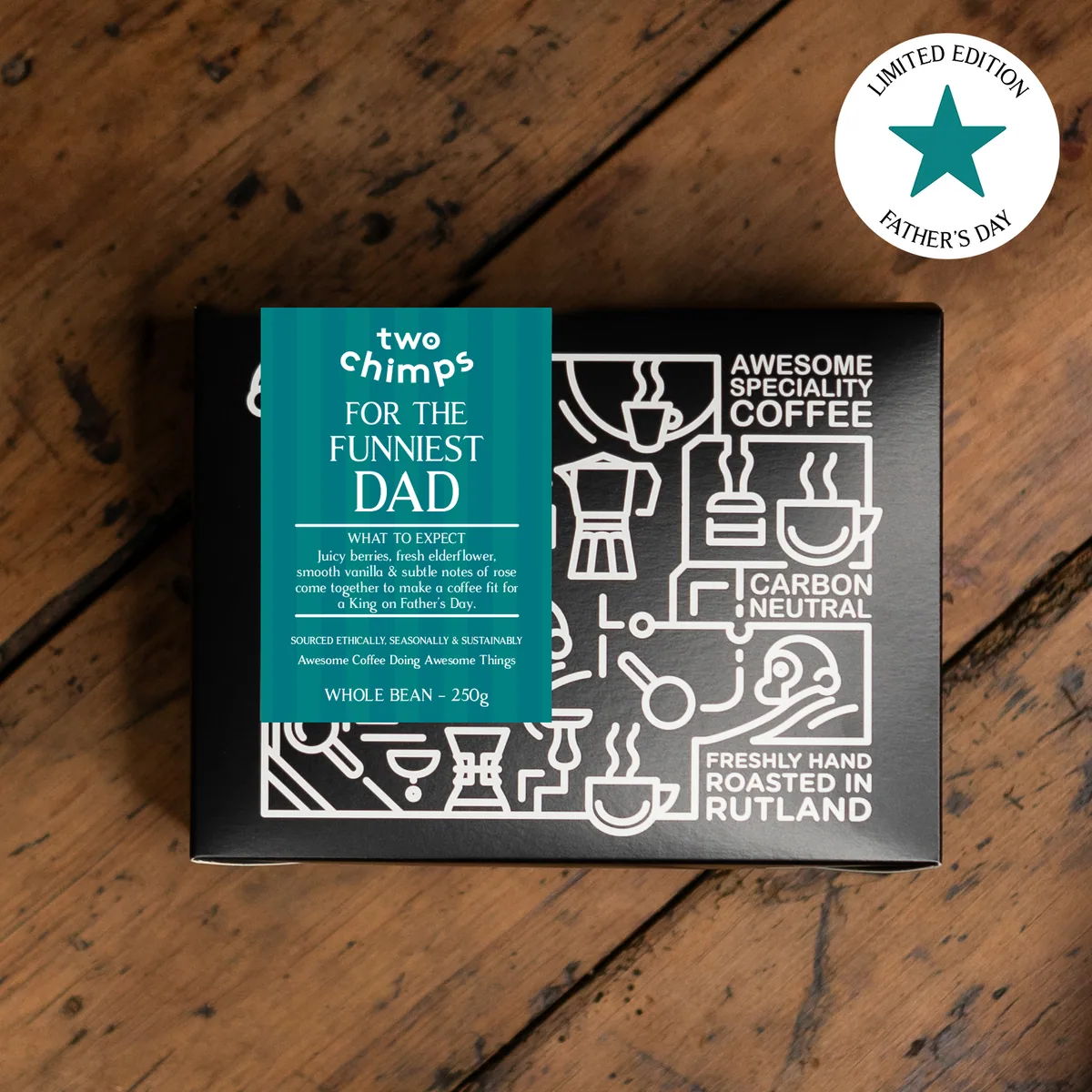 personalised father’s day coffee box coffee by two chimps coffee