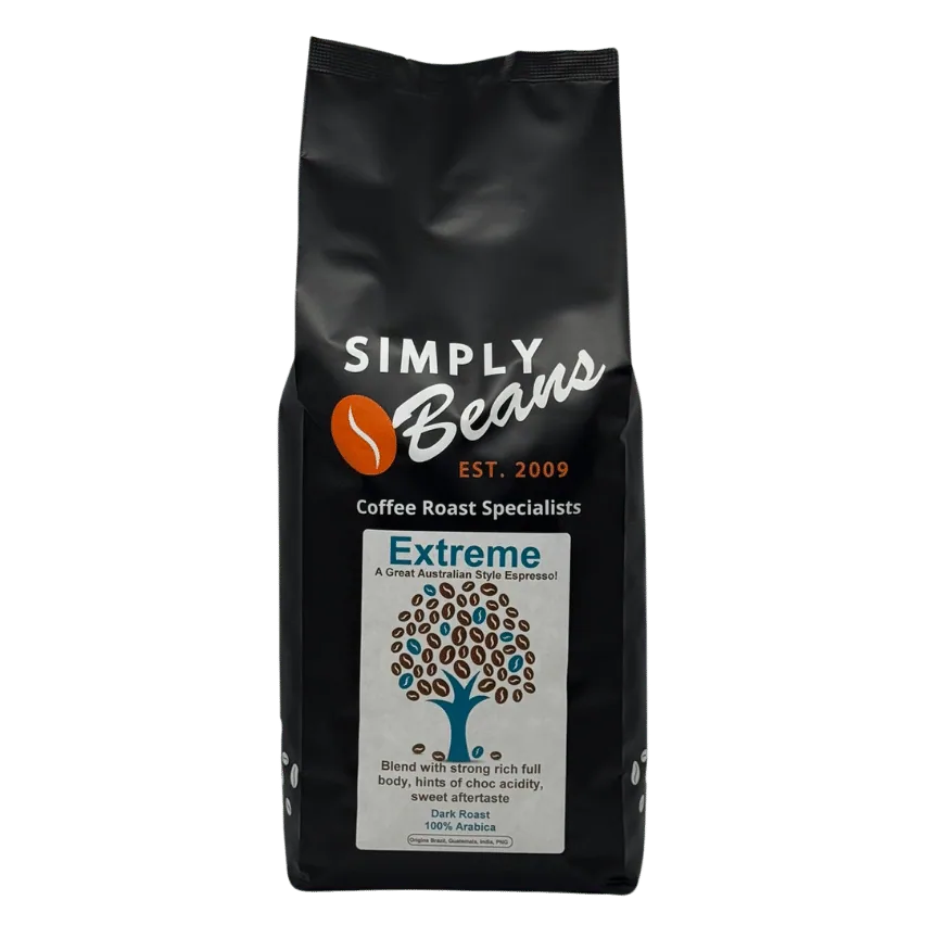 extreme blend coffee by simply beans coffee roast specialist