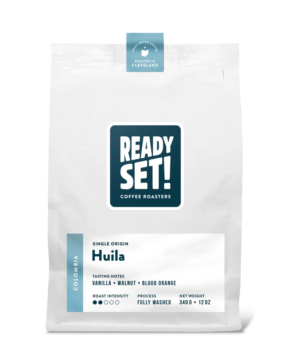 wholesale colombia hulia | 12oz retail coffee by ready set coffee roasters