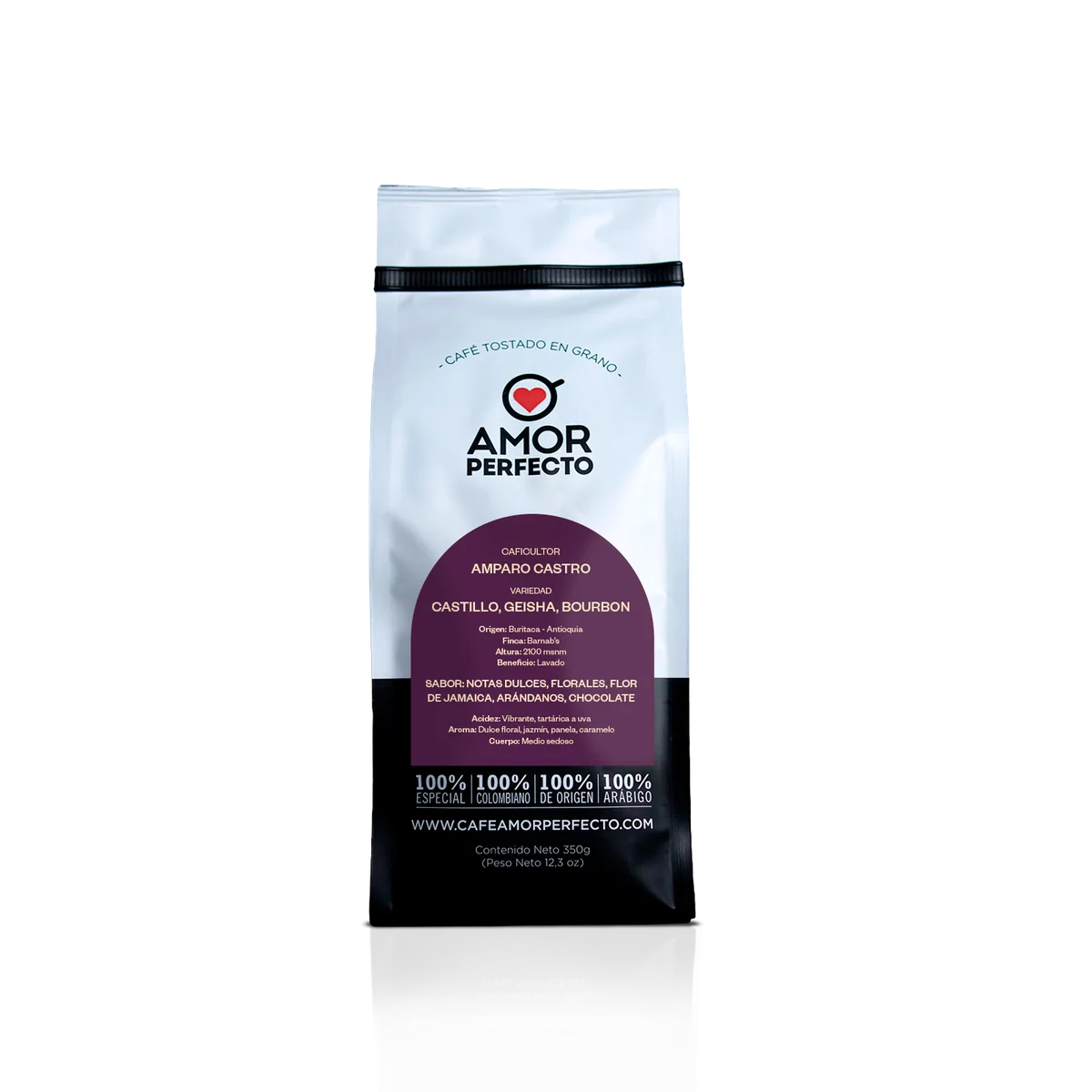 café amparo castro 350 gr - colombia + jamaica coffee by amor perfecto