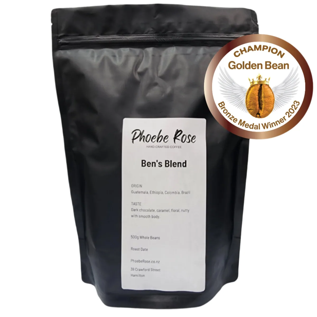 ben's blend coffee by phoebe rose coffee roaster