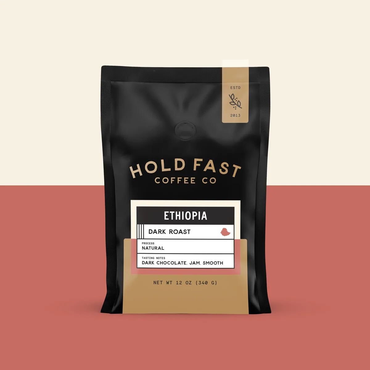 ethiopia, dark roast coffee by hold fast coffee co