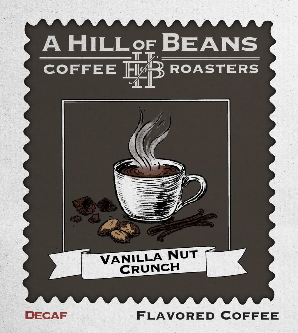 decaf vanilla nut crunch coffee by a hill of beans coffee roasters