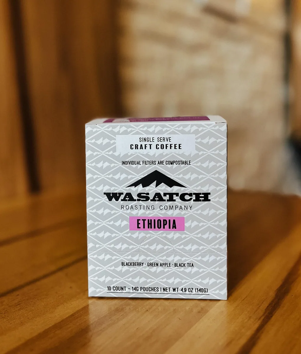 single serve steep bags – ethiopia coffee by wasatch roasting company