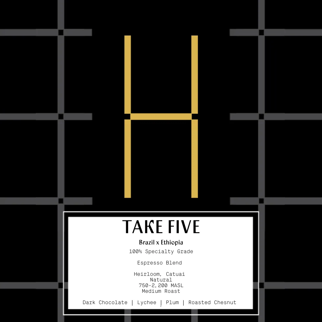 take five | espresso blend - ethiopia + brazil coffee by h proper coffee roasters - podium