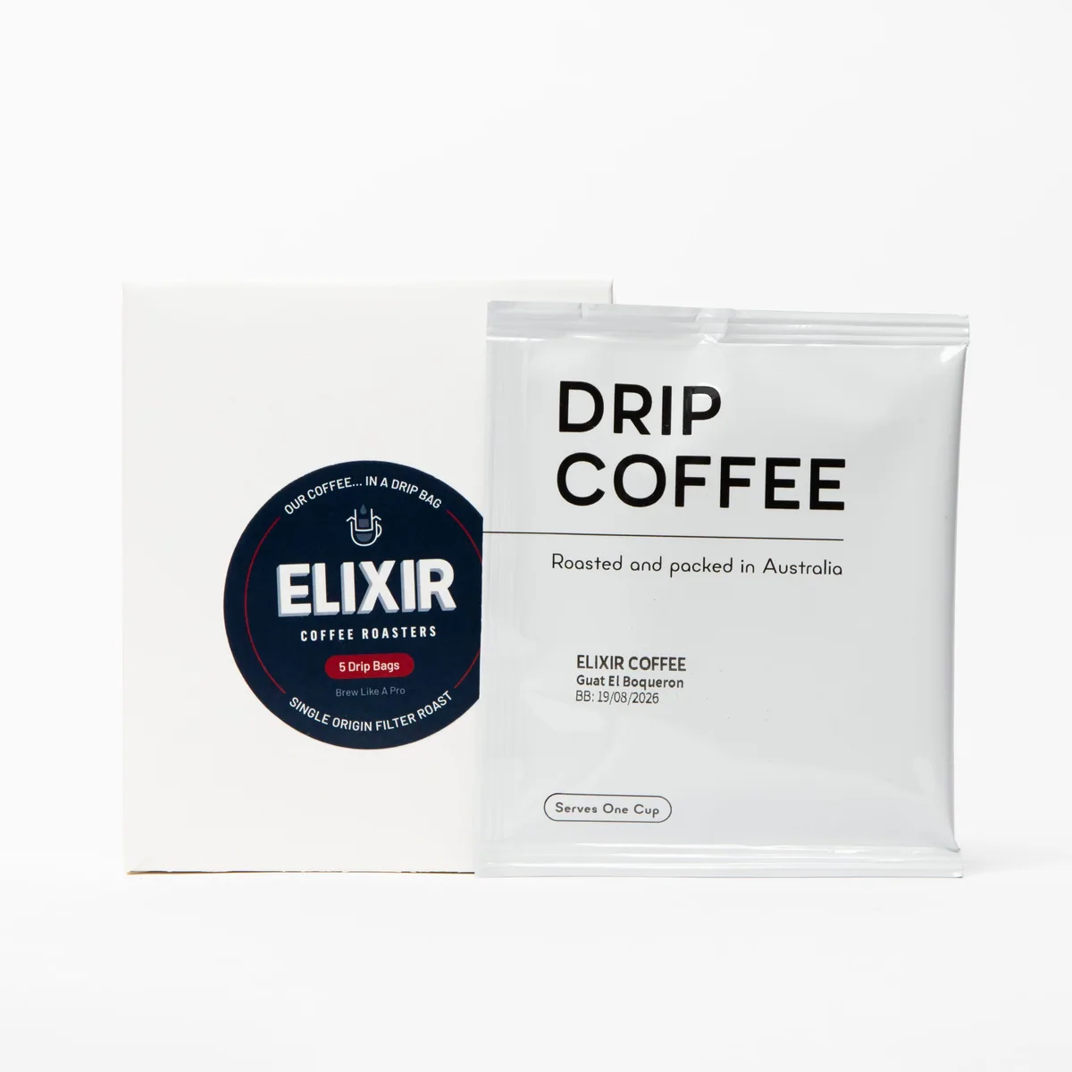elixir coffee drip bag (ready to drink pour over bags) coffee by elixir coffee roasters