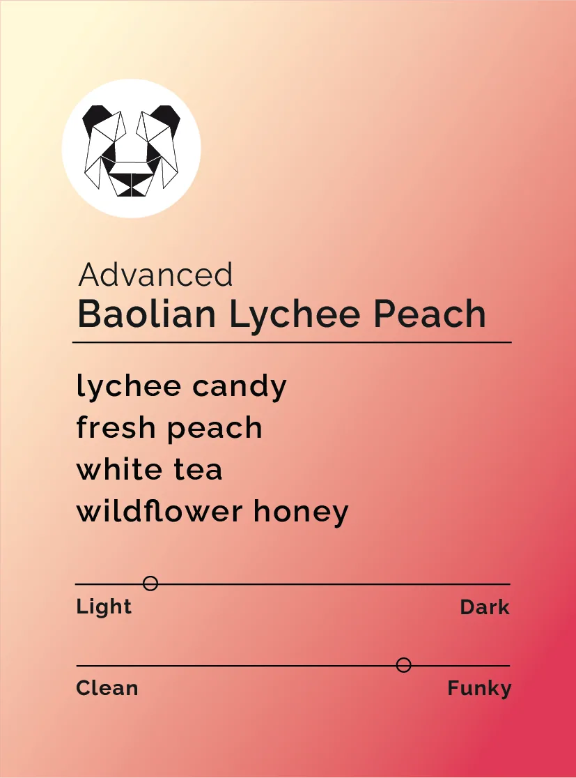 baolian lychee peach - advanced - colombia + yunnan coffee by black & white coffee roasters