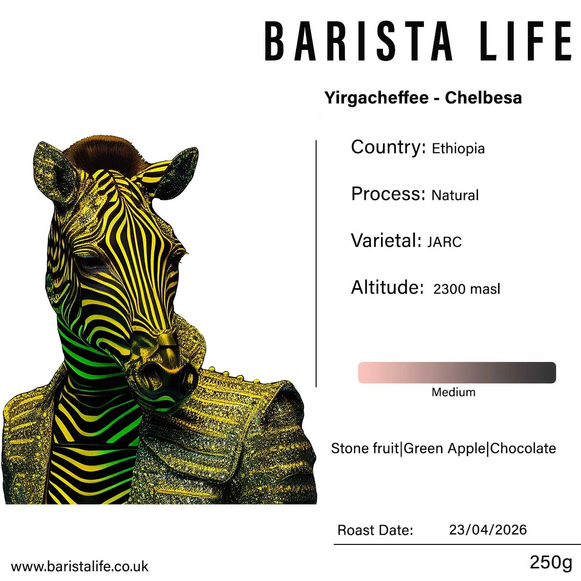 ethiopia - yirgacheffee grade 1 coffee by barista life ltd
