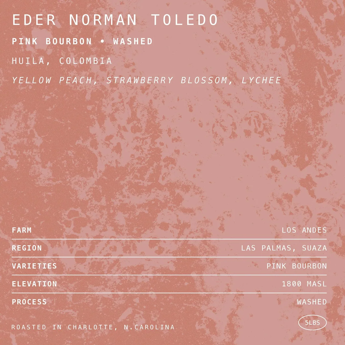 eder norman toledo pink bourbon • washed coffee by hex coffee roasters