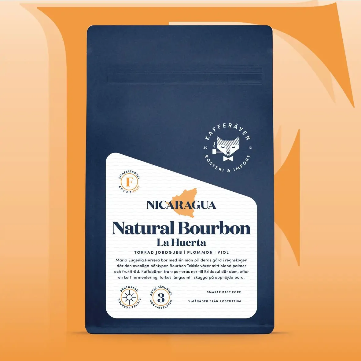 natural bourbon - la huerta kaffe från nicaragua coffee by kafferäven
