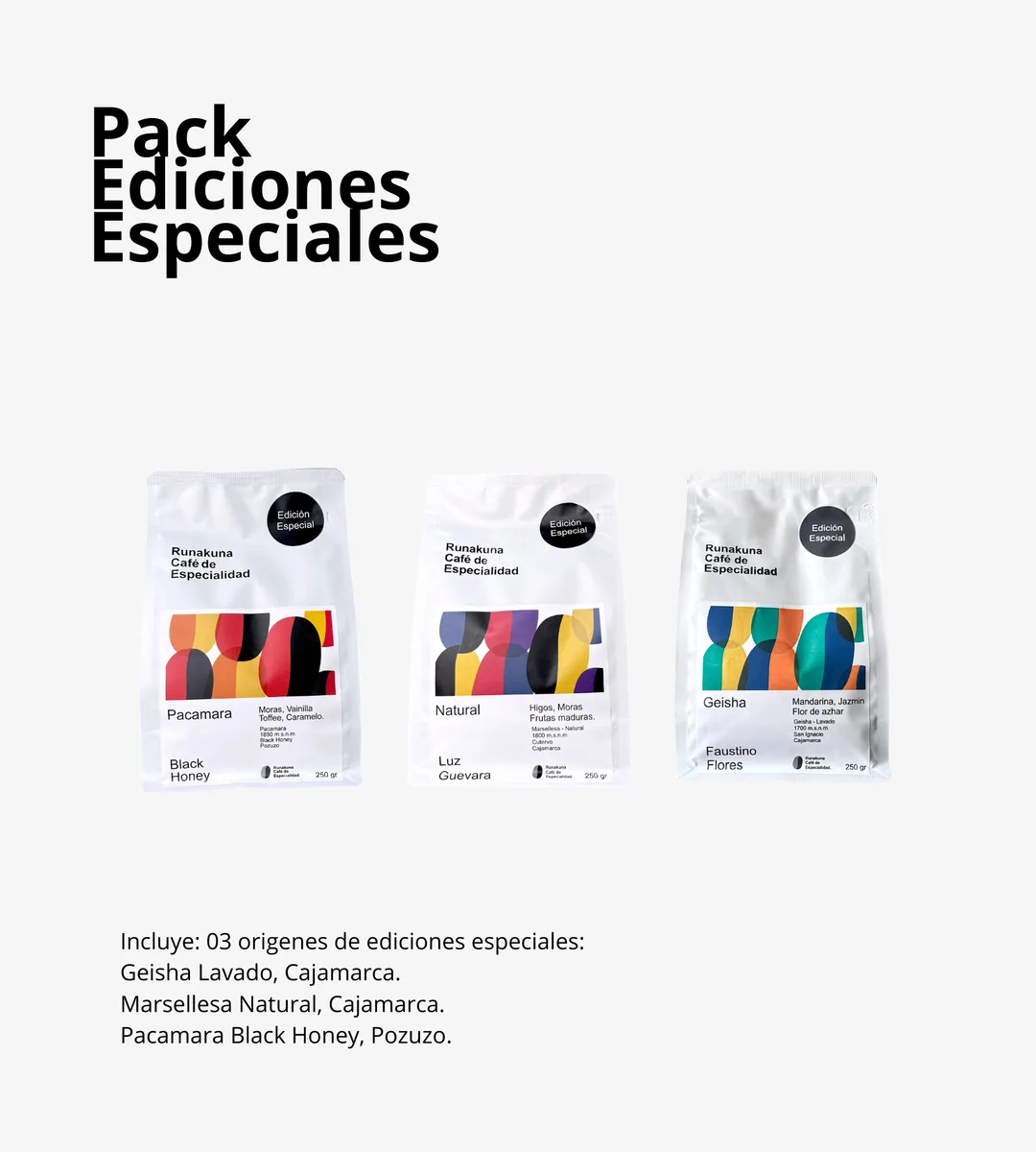 sold out - pack ediciones especiales - peru coffee by runakuna | coffee roaster