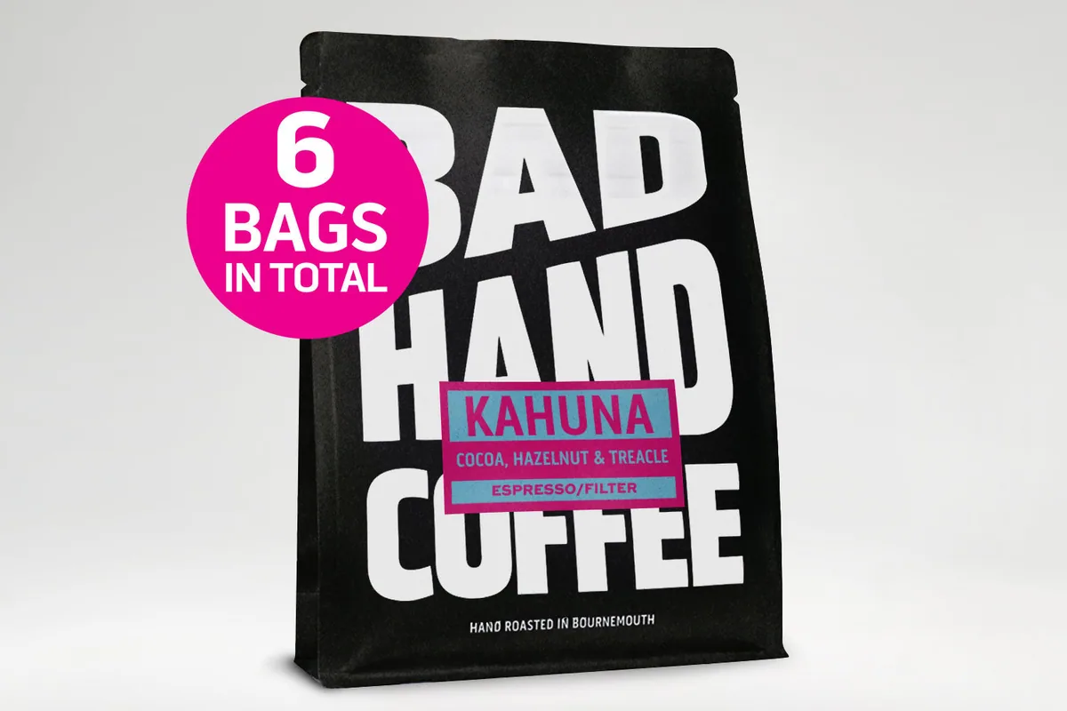 kahuna, 6 bags pre-paid coffee by bad hand coffee
