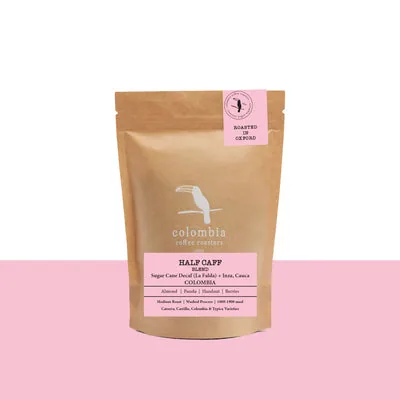 half caff blend coffee by colombia coffee roasters
